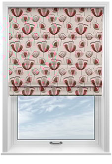 Helix, Red - Twist&Fit Roman Blind